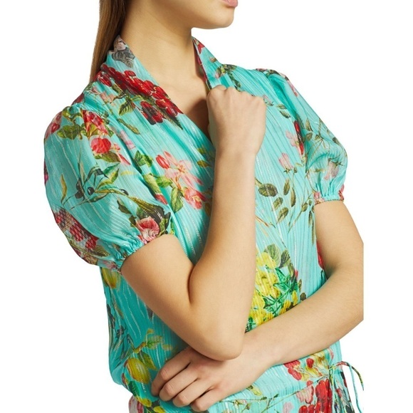 NWT Rococo Sand Coastal Print Wrap Dress L - Picture 5 of 15